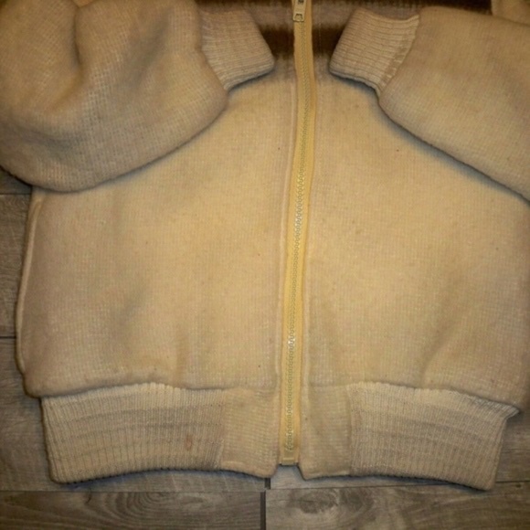 Vintage Gemini Parka Womens Fur Hoodie Striped Wool Blanket Coat Jacket Size 14 - Picture 3 of 8